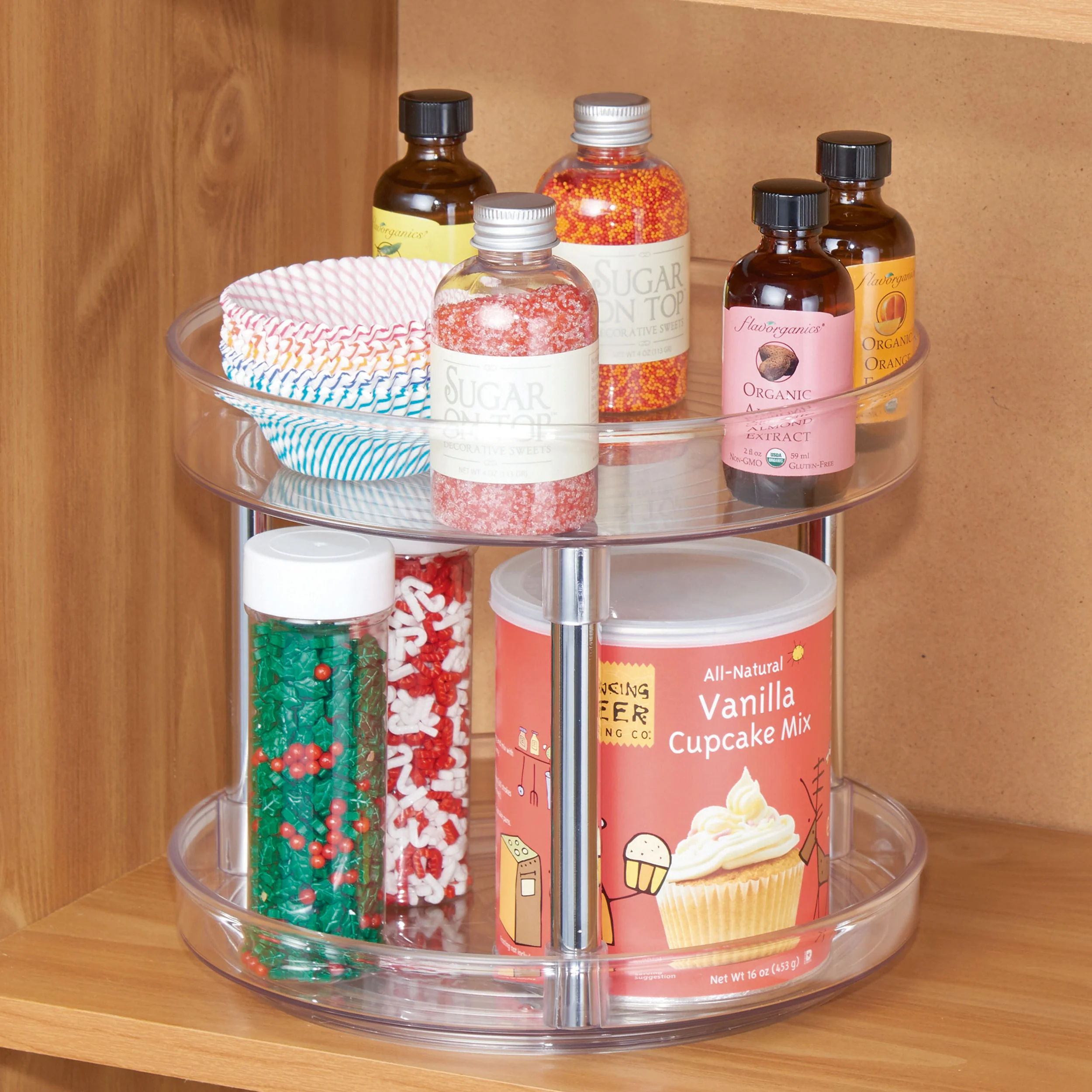 2 Tier Kitchen Cupboard Turntable - Image 4