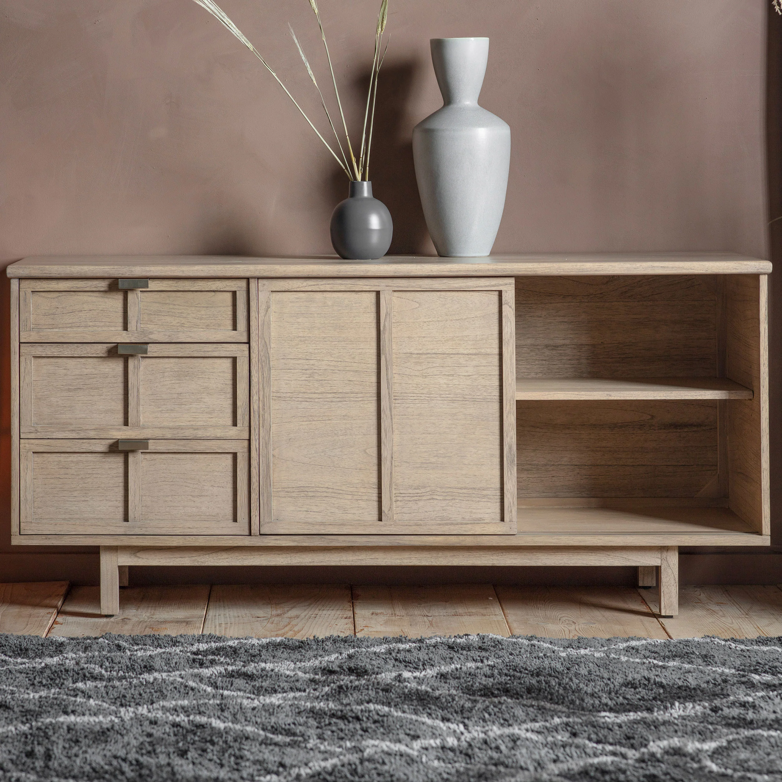 3 Drawer 2 Door Sideboard Tokyo - Image 3