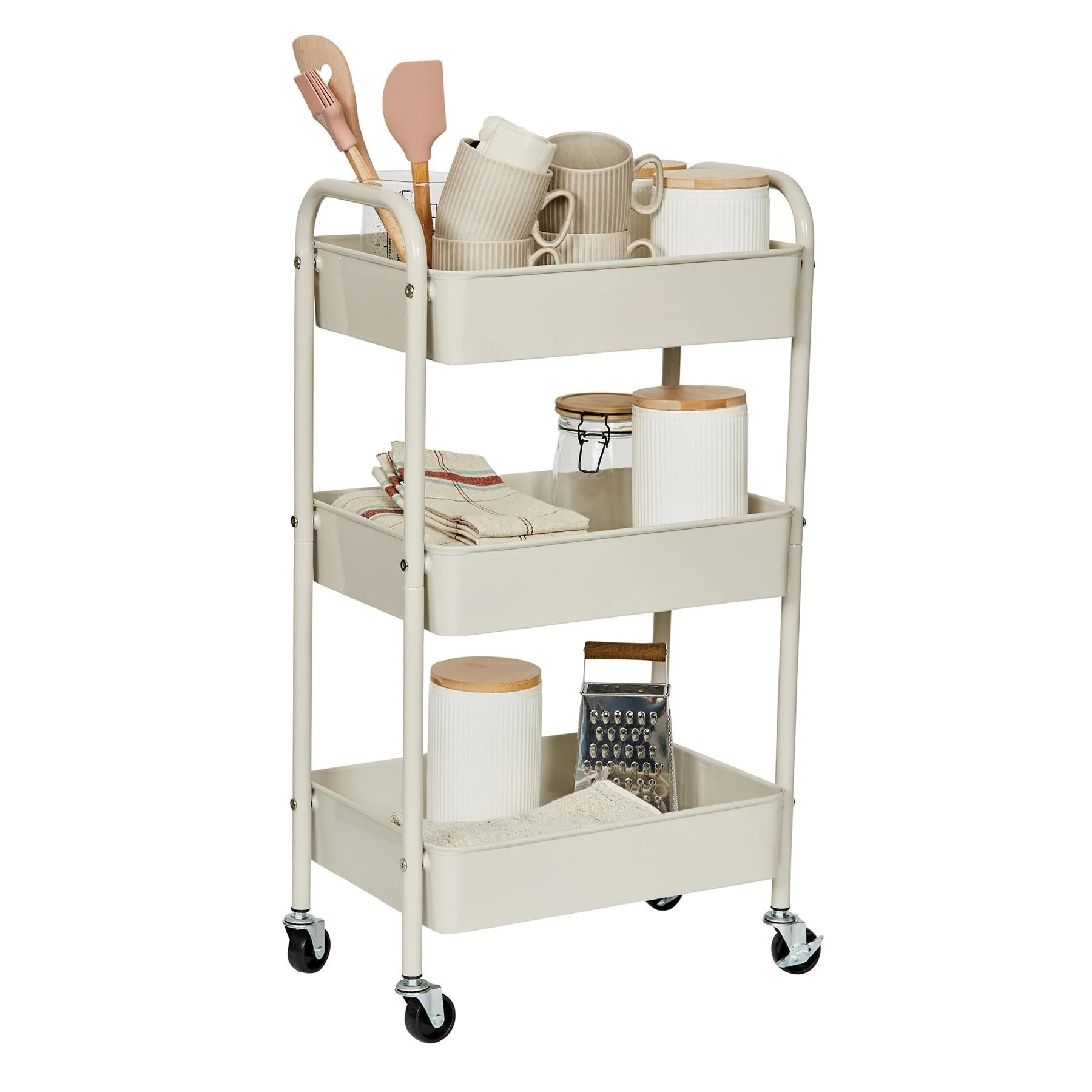 3 Tier Storage Trolley With Castors - Image 3
