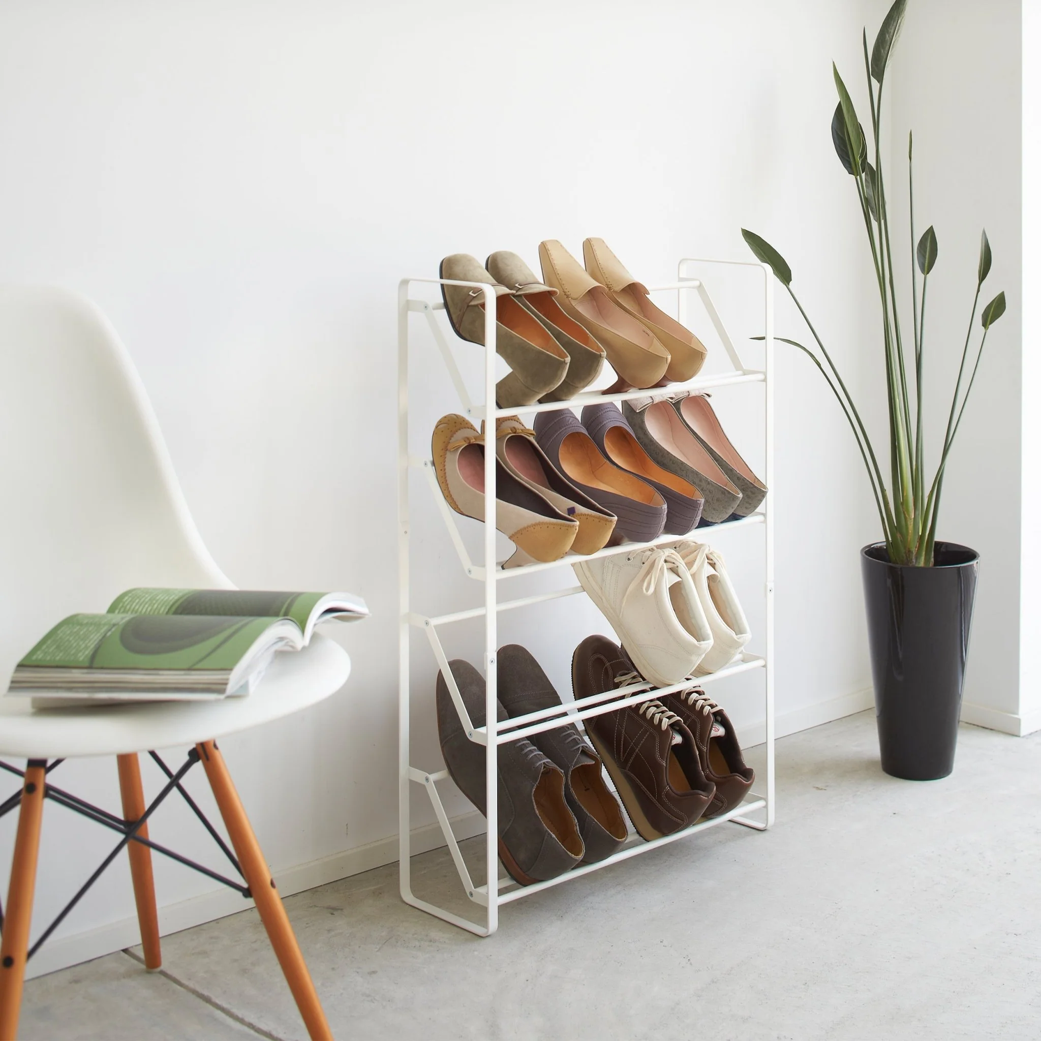 4 Tier Slimline Shoe Rack - Image 4