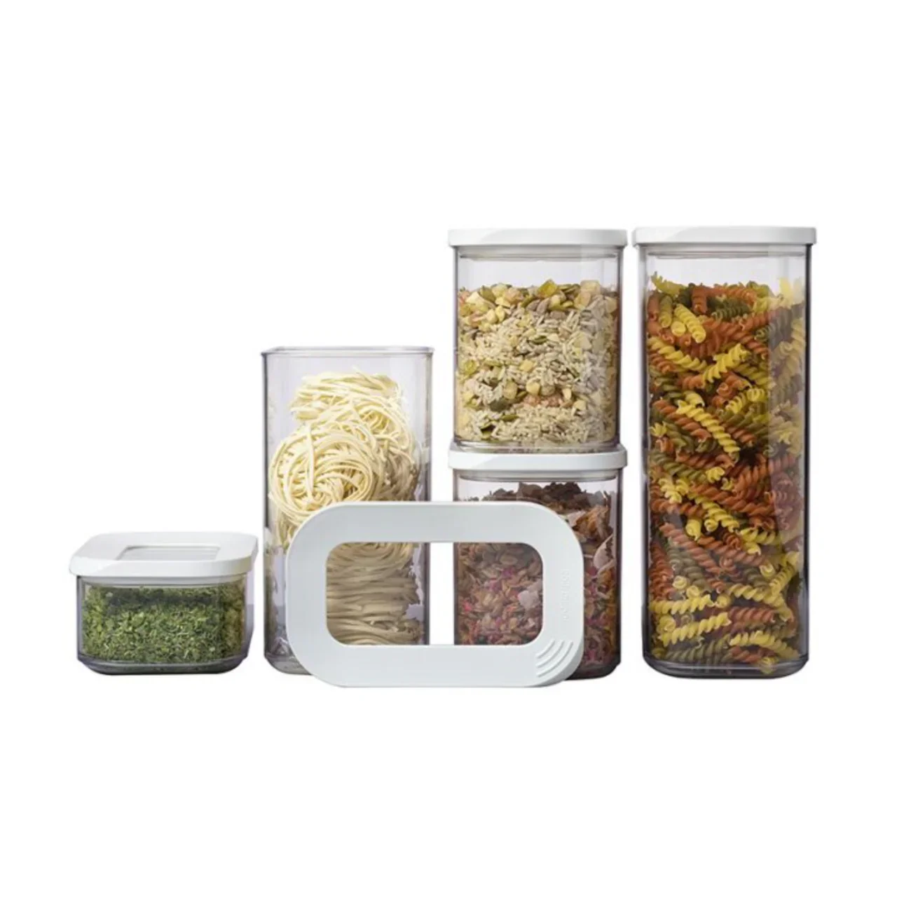 5 x Clear Kitchen Storage Canisters - Image 2