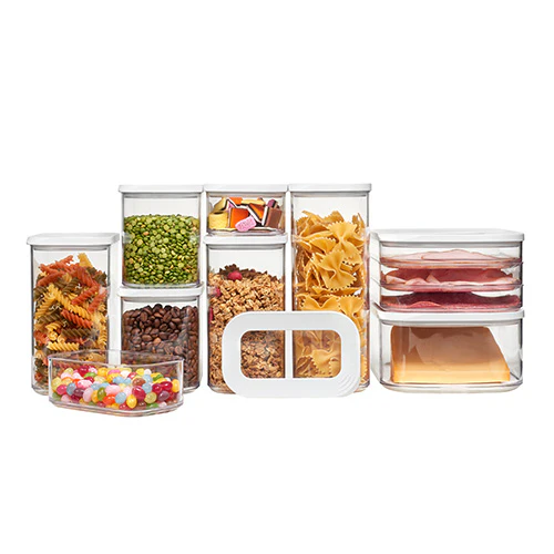 9 x Clear Kitchen Storage Canisters - Image 2