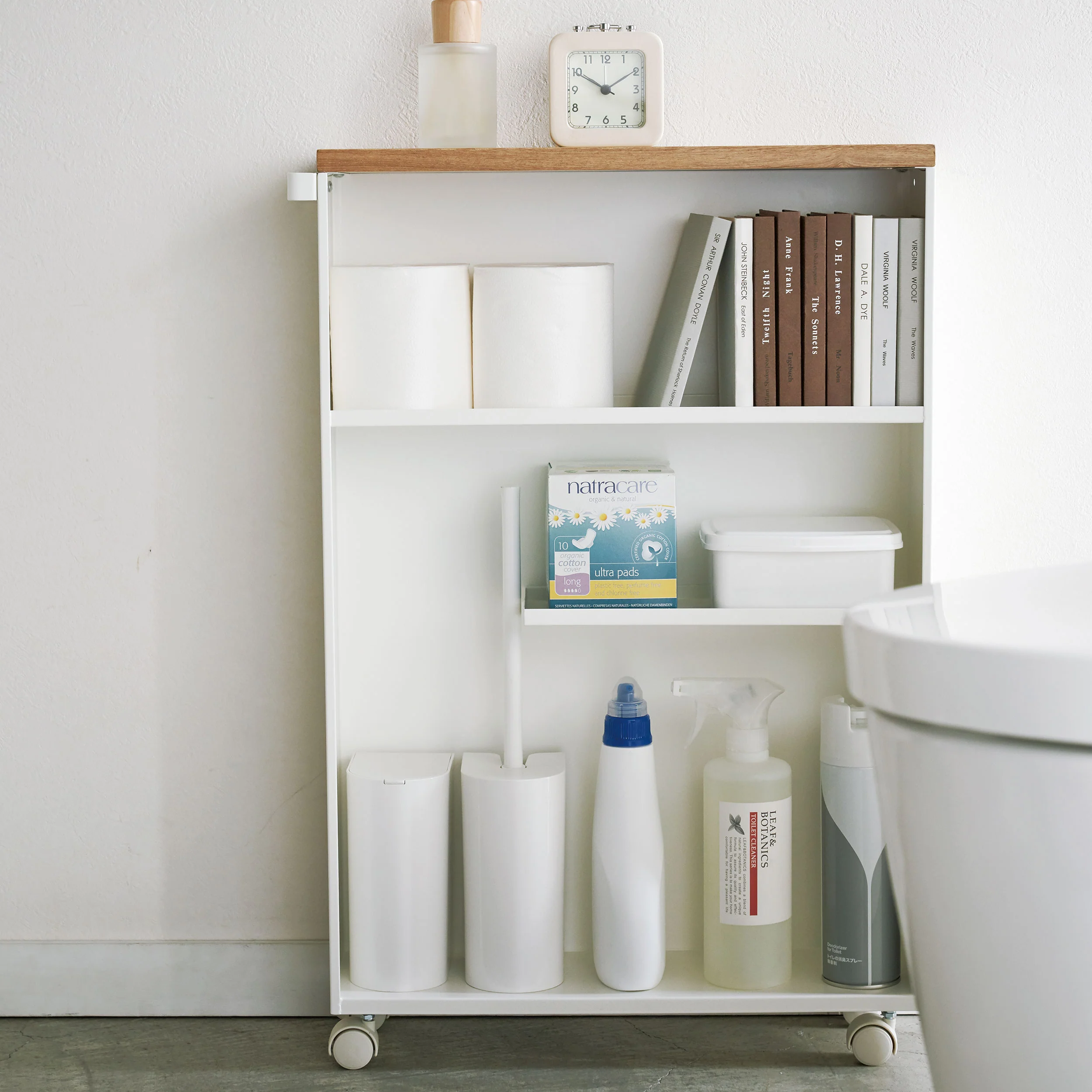 Bathroom Storage Unit on Castors - Slimline - Image 5