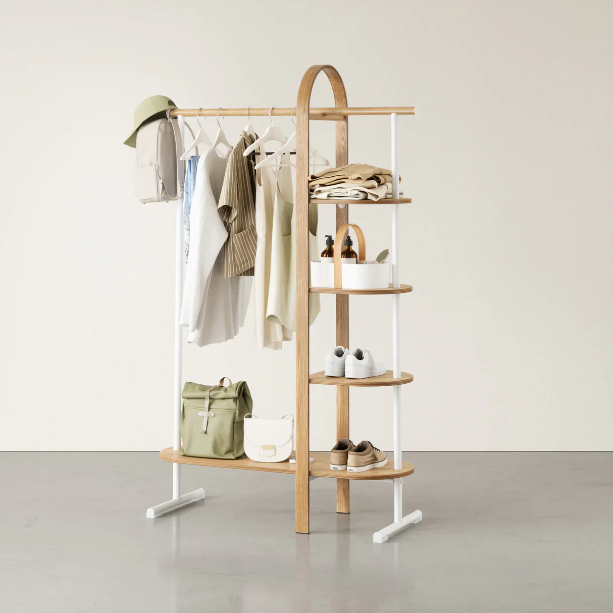 Clothes Rail With Shelves Bellwood - Image 3