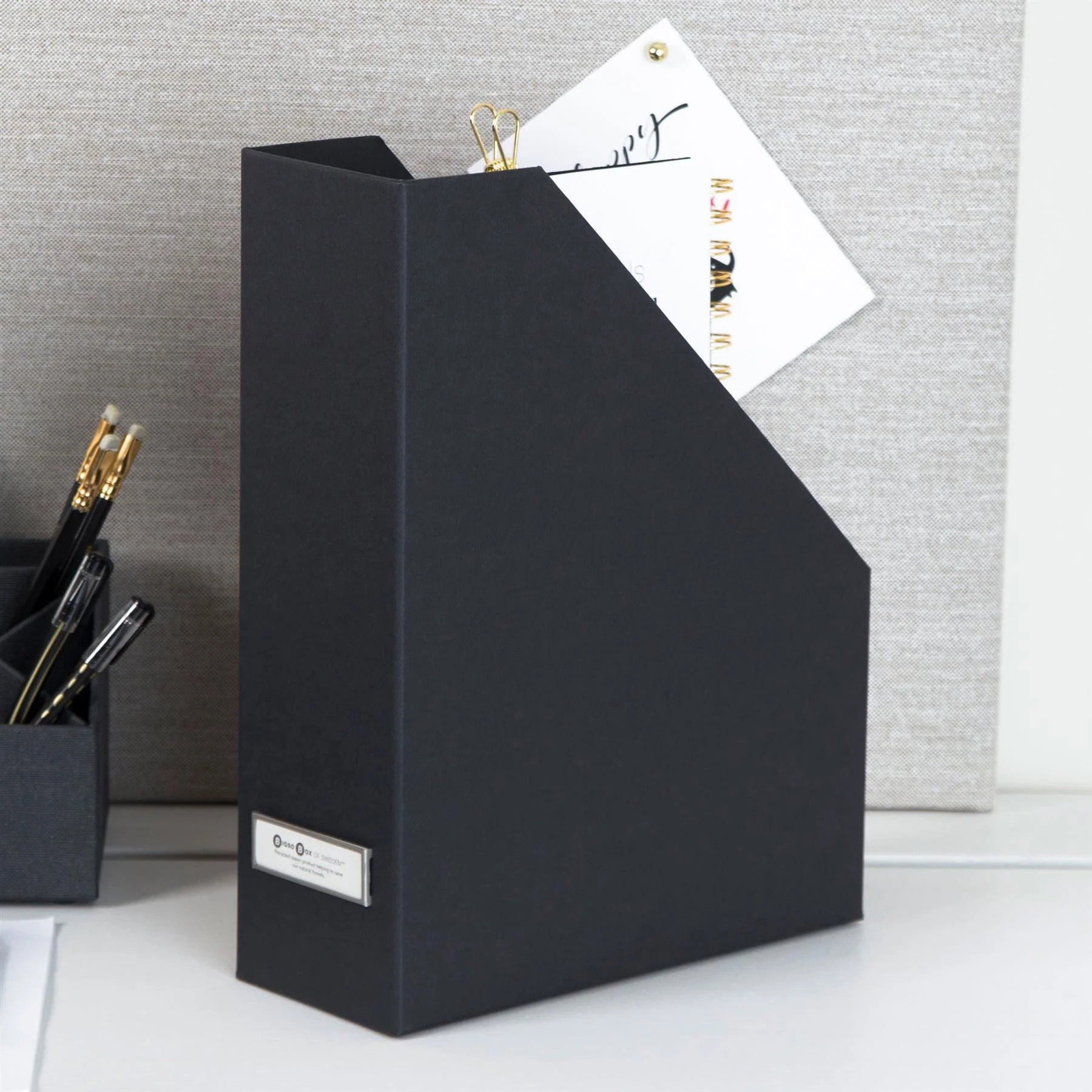File and Magazine Box with Label Holder - Set of 6 - Image 3