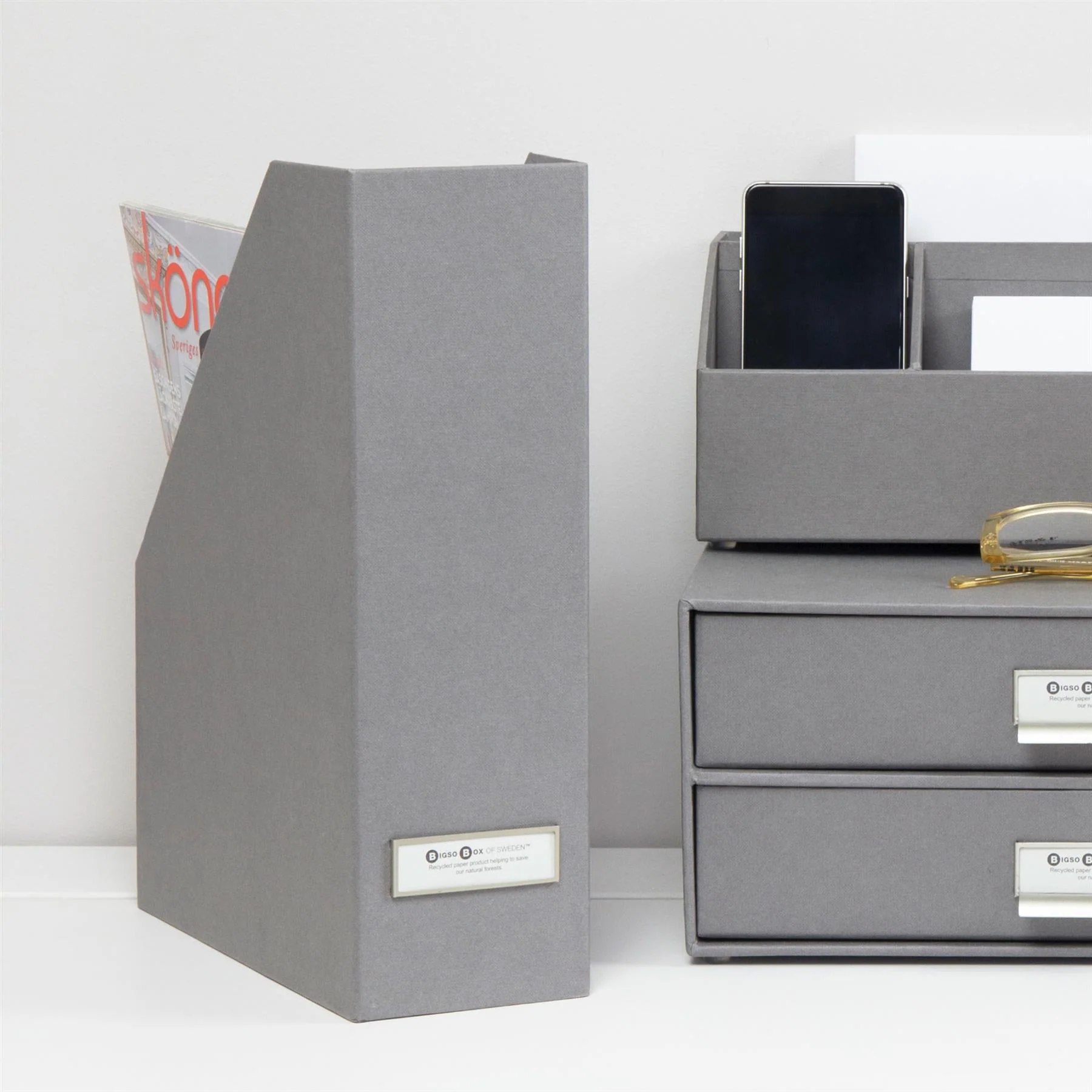 File & Magazine Box With Label Holder - Image 3