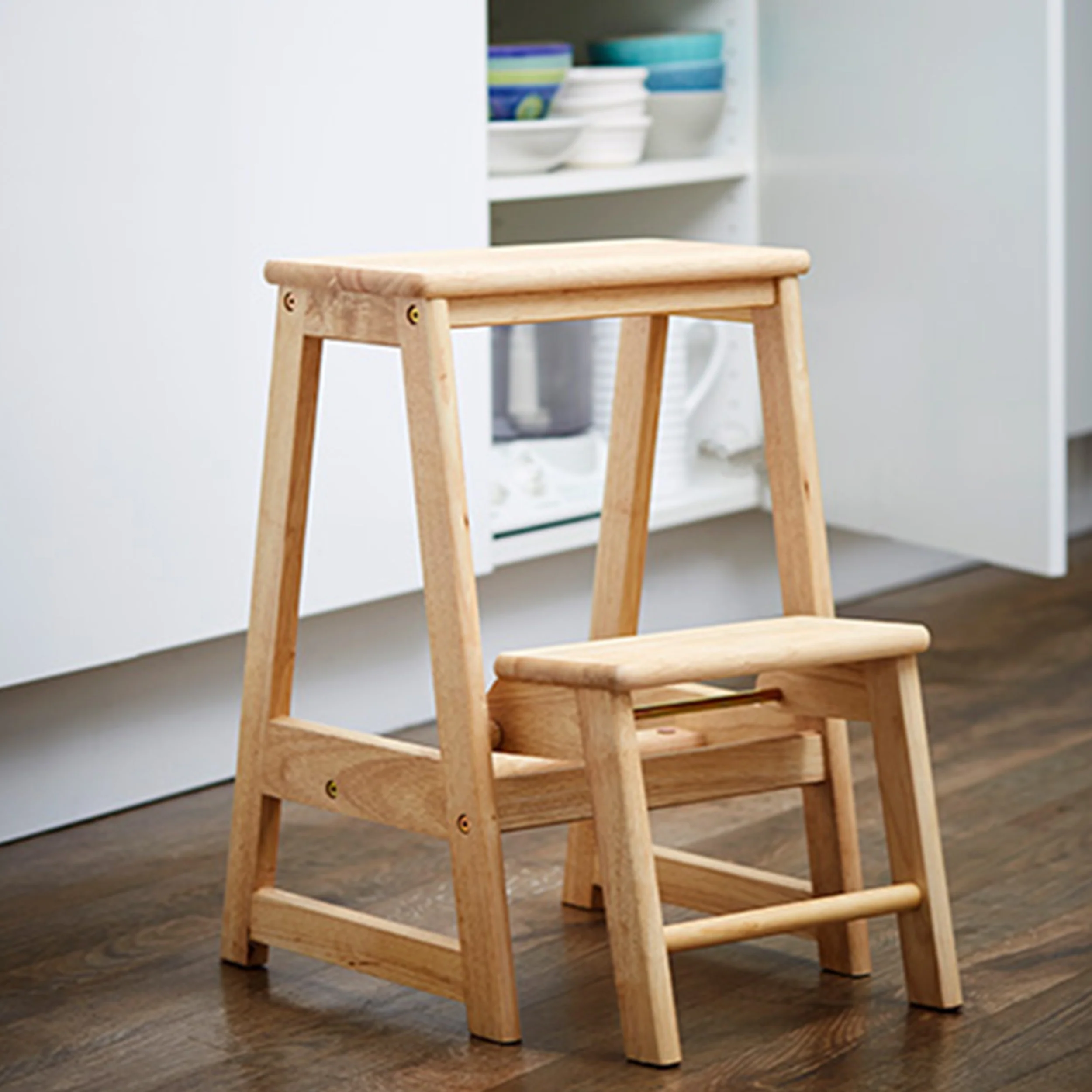 Folding Wooden Step Stool - Image 2