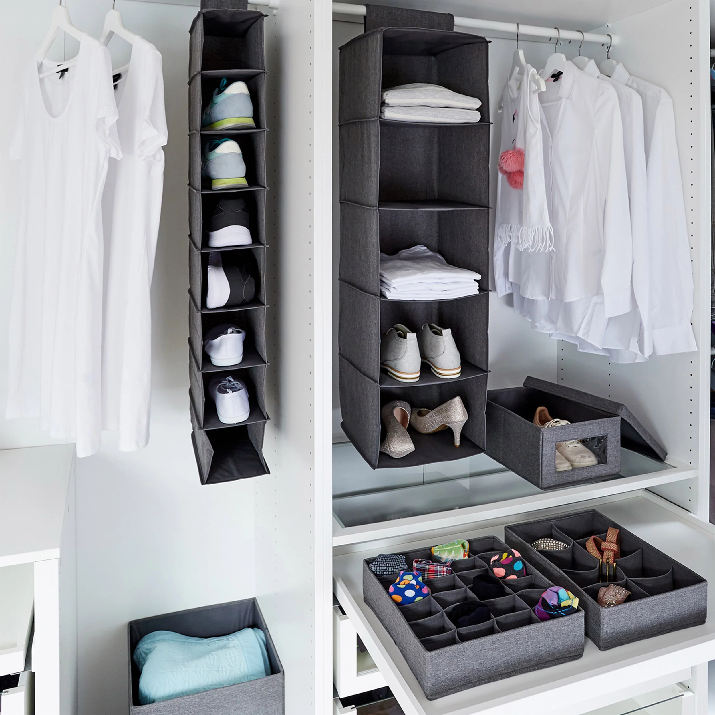 Grey Drawer Organiser 8 Compartments - Image 4