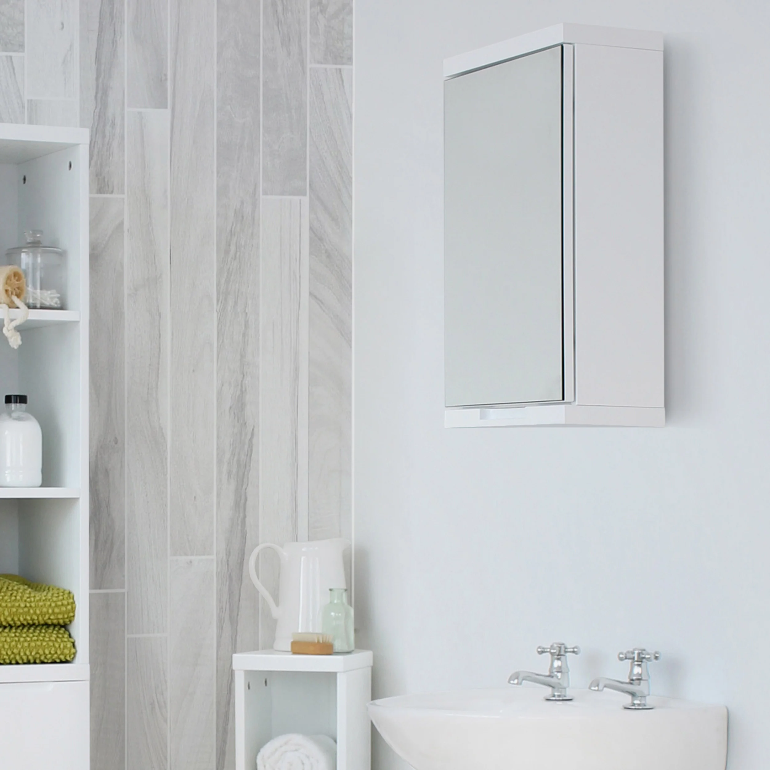 High Gloss Bathroom Mirror Cabinet - Image 7