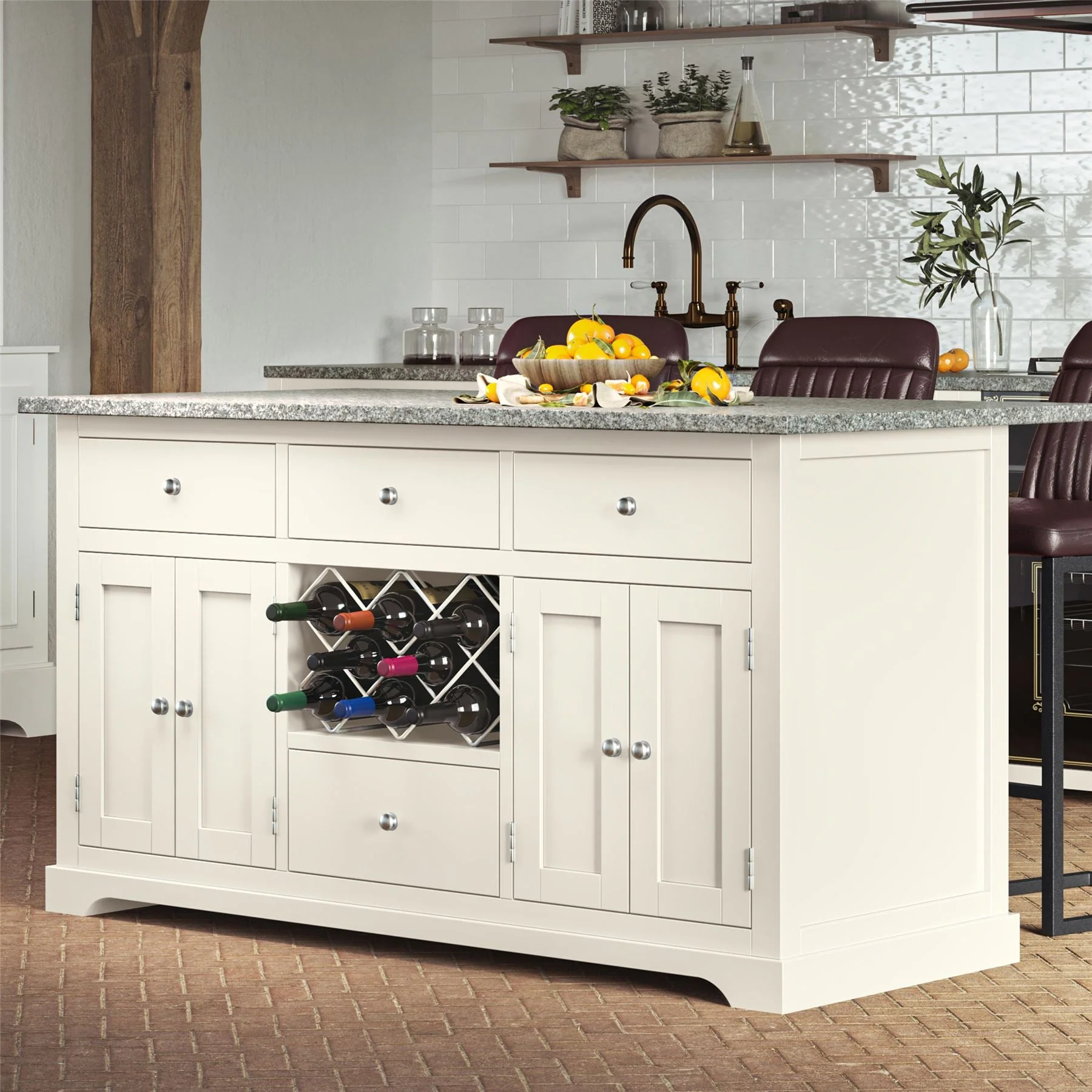 Kitchen Island - Cream - Image 3