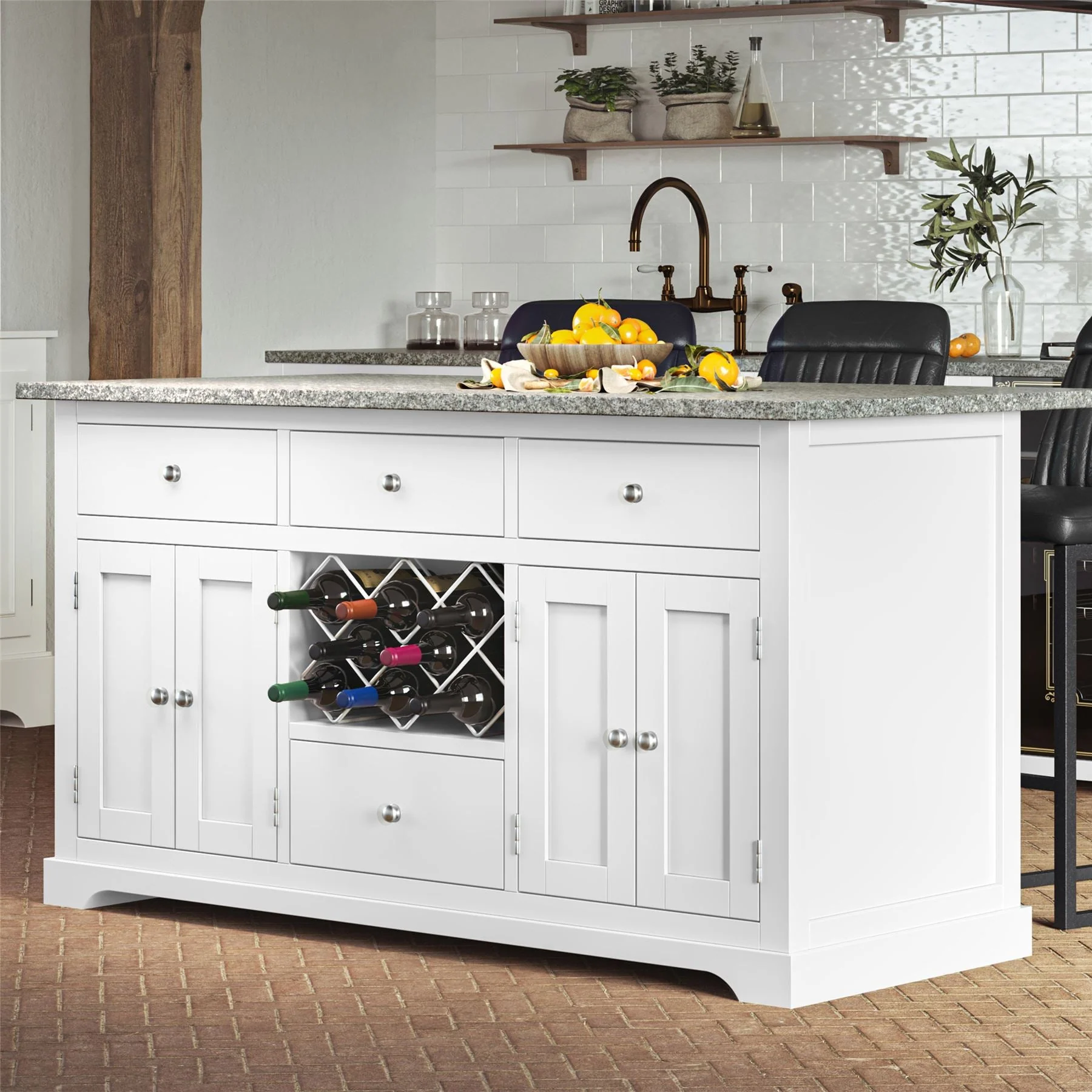 Kitchen Island - White - Image 3