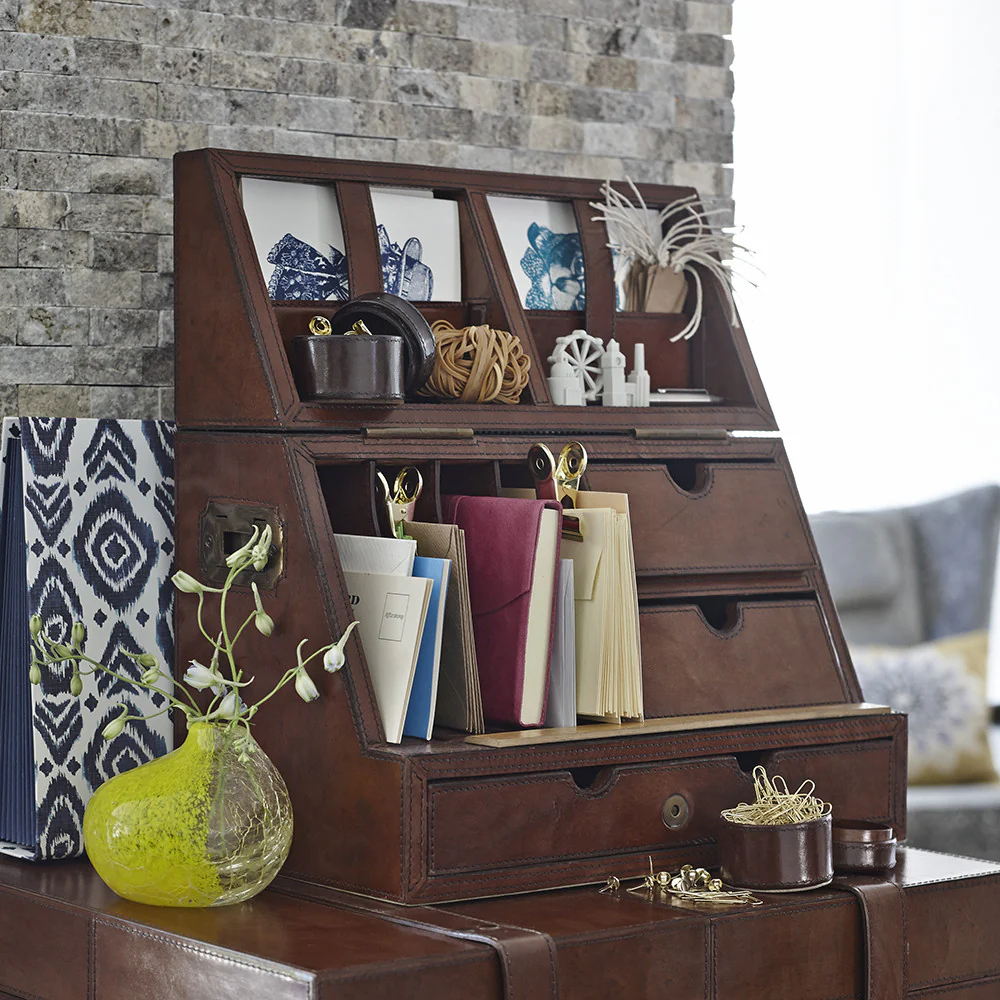 Leather Stationery Box - Image 4