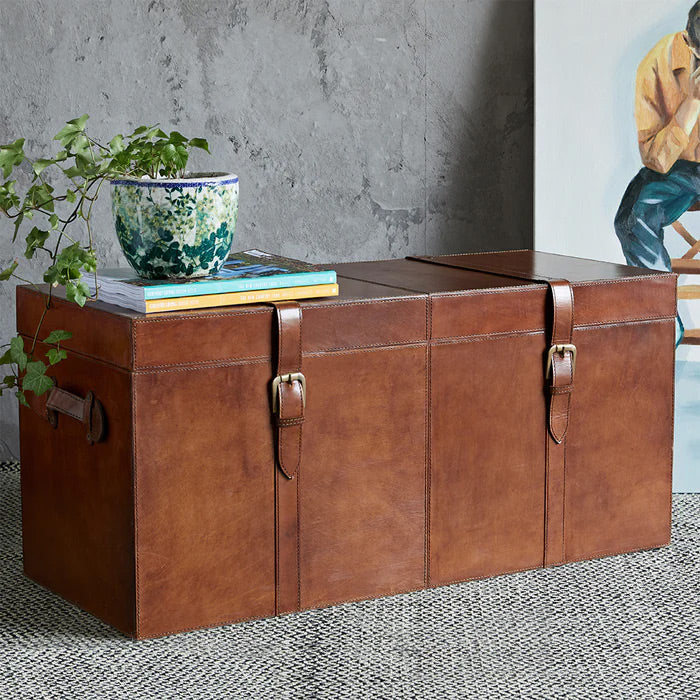 Leather Storage Chest - Image 2
