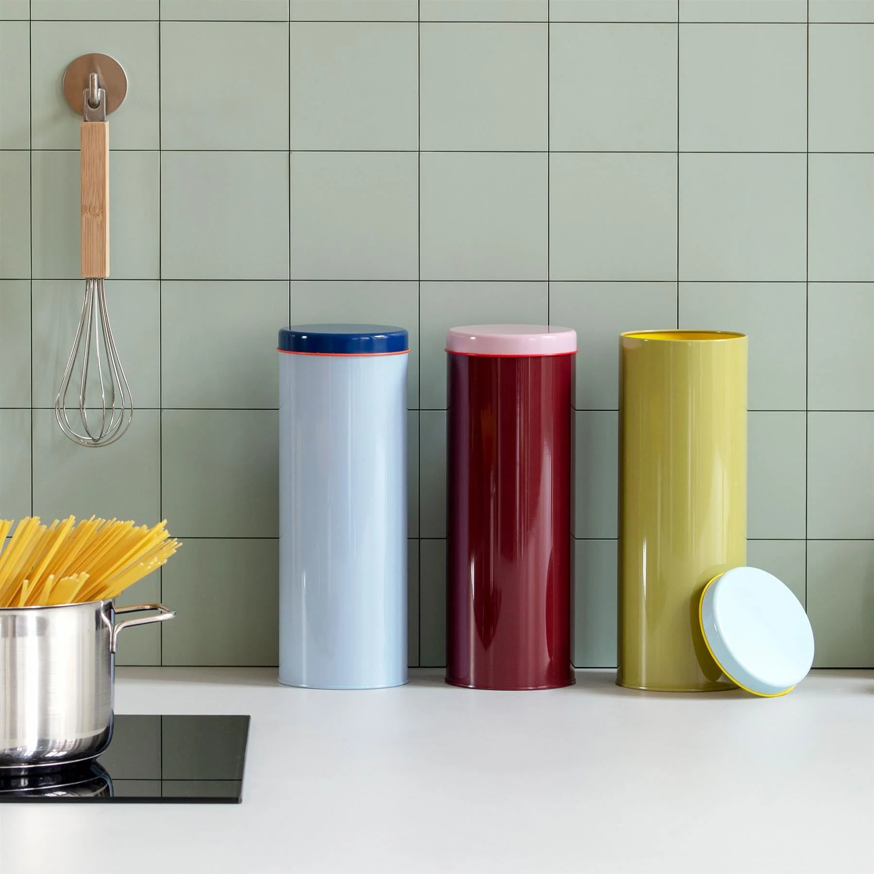 Loni Cylindrical Storage Tins - Set Of 3
