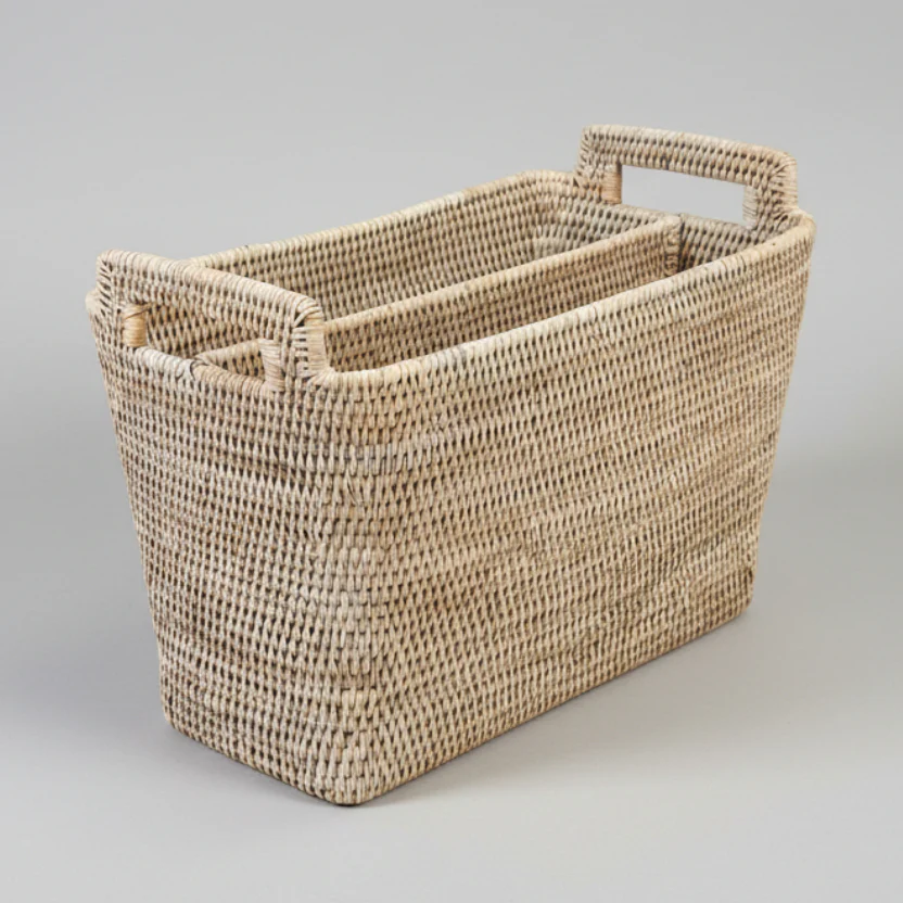 Handmade Rattan Magazine Rack - Image 2