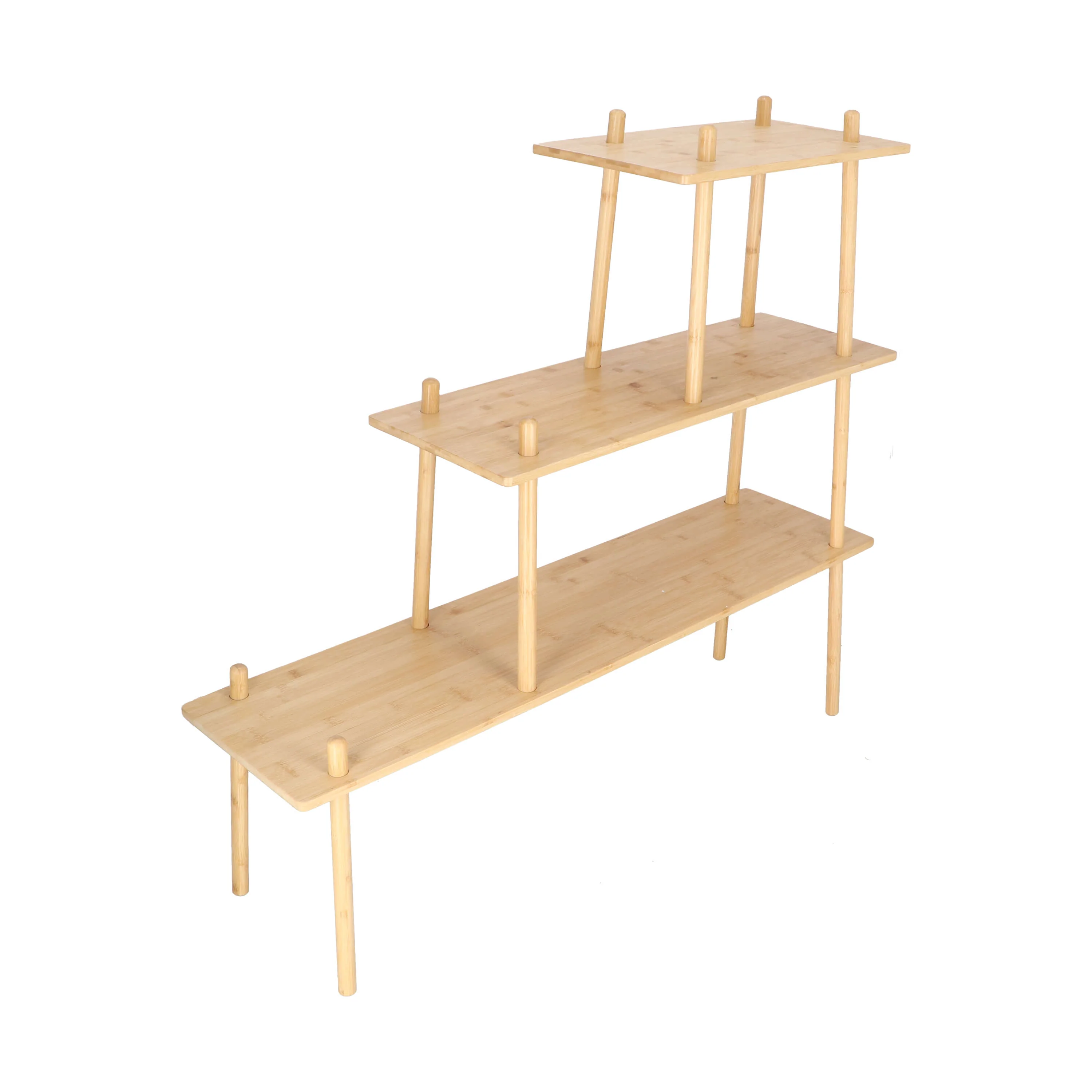 Natural Bamboo Shelving Unit – 3-Tier Display Rack - Image 6