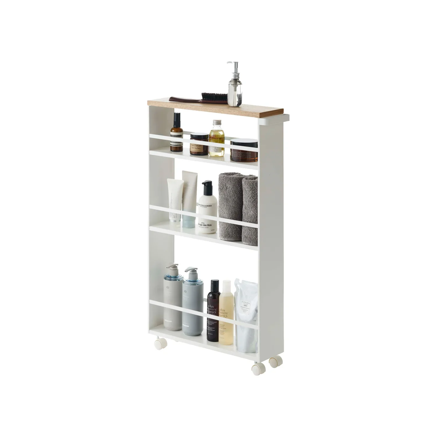 Slimline Kitchen Trolley - Wood Topped - Image 5