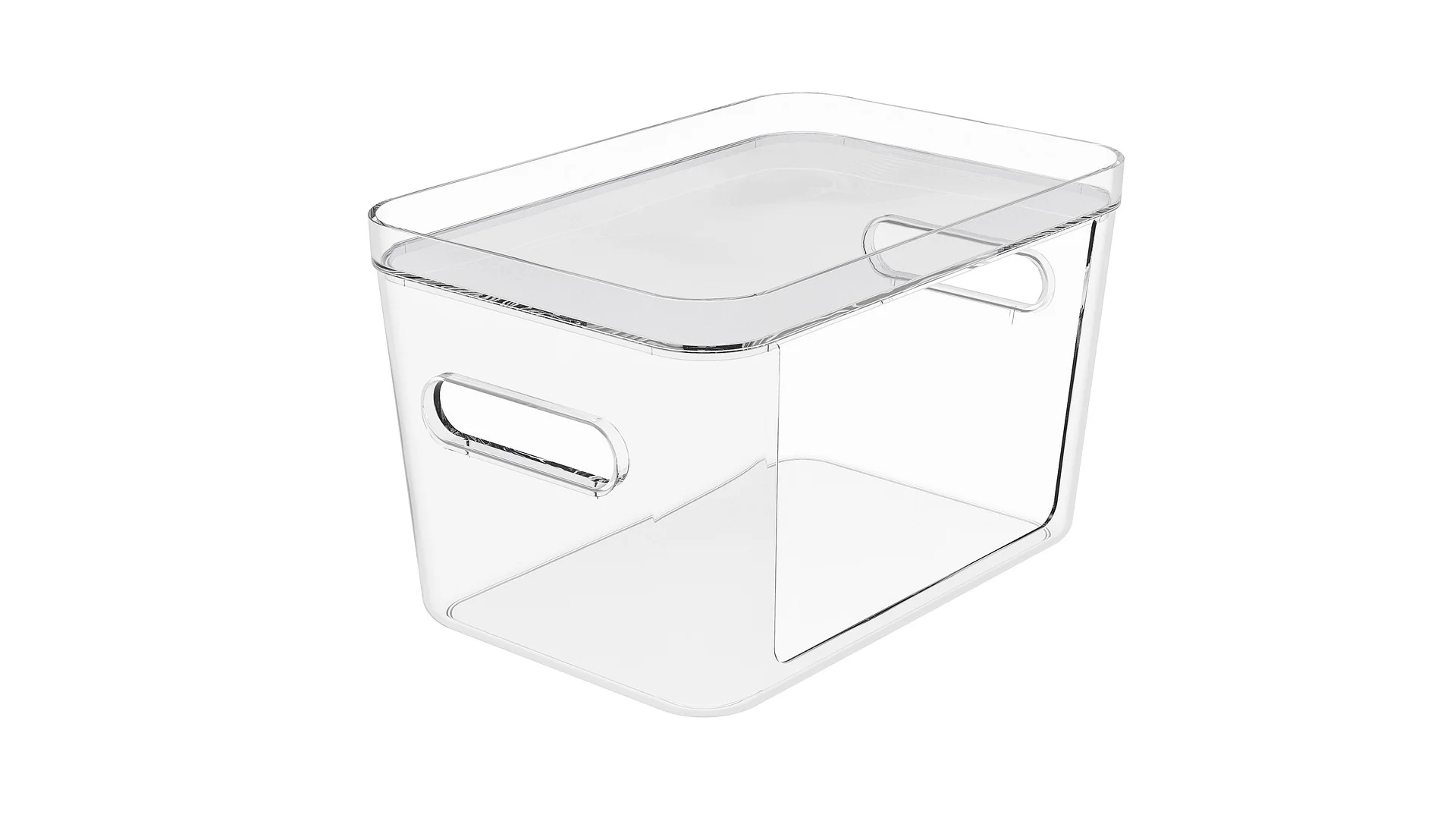 Open Front - Medium Stacking Lidded Fridge Storage Box - Image 2