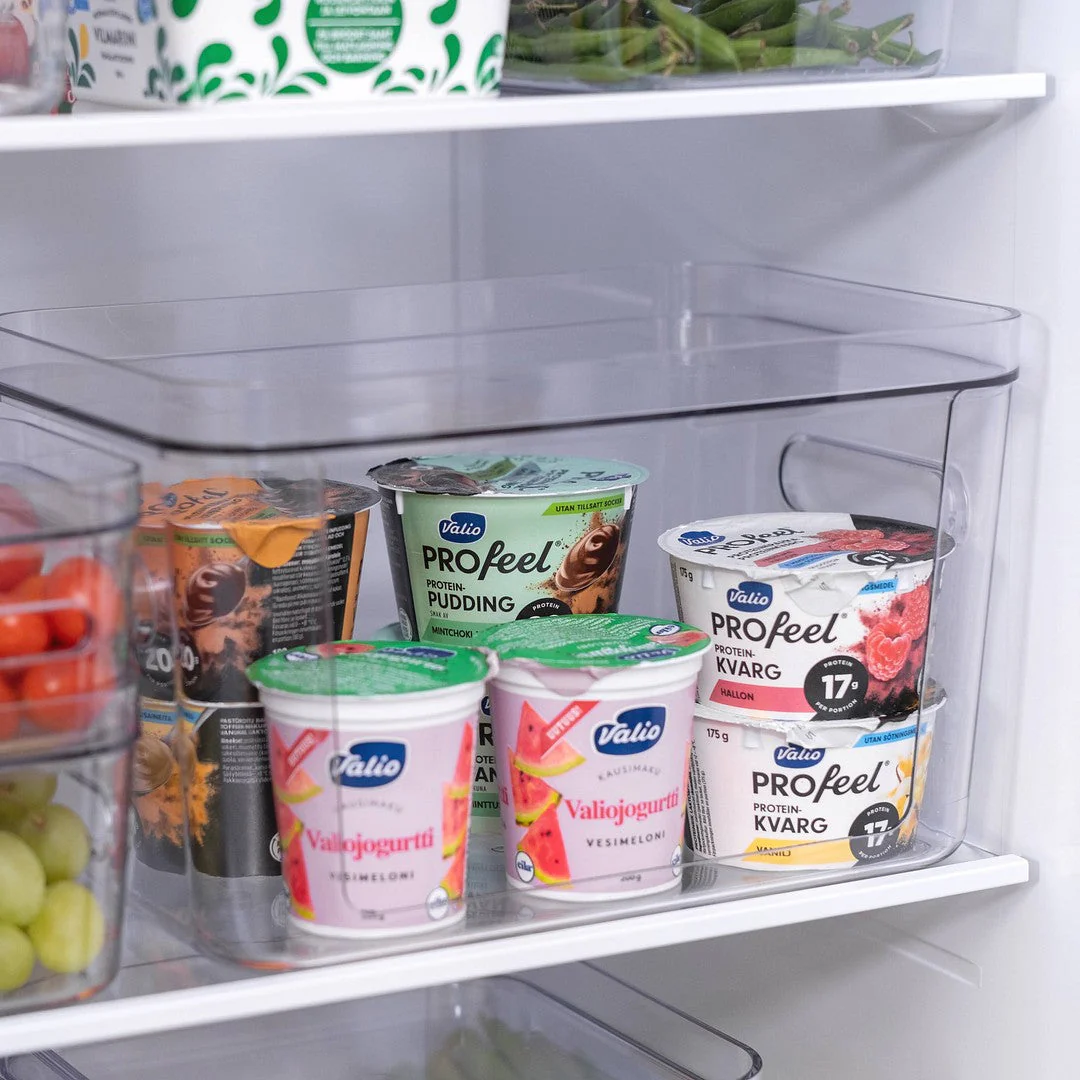 Open Front - Medium Stacking Lidded Fridge Storage Box - Image 4