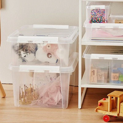 Smartstore 14L Clear Plastic Storage Box With Clip Lid - Image 3