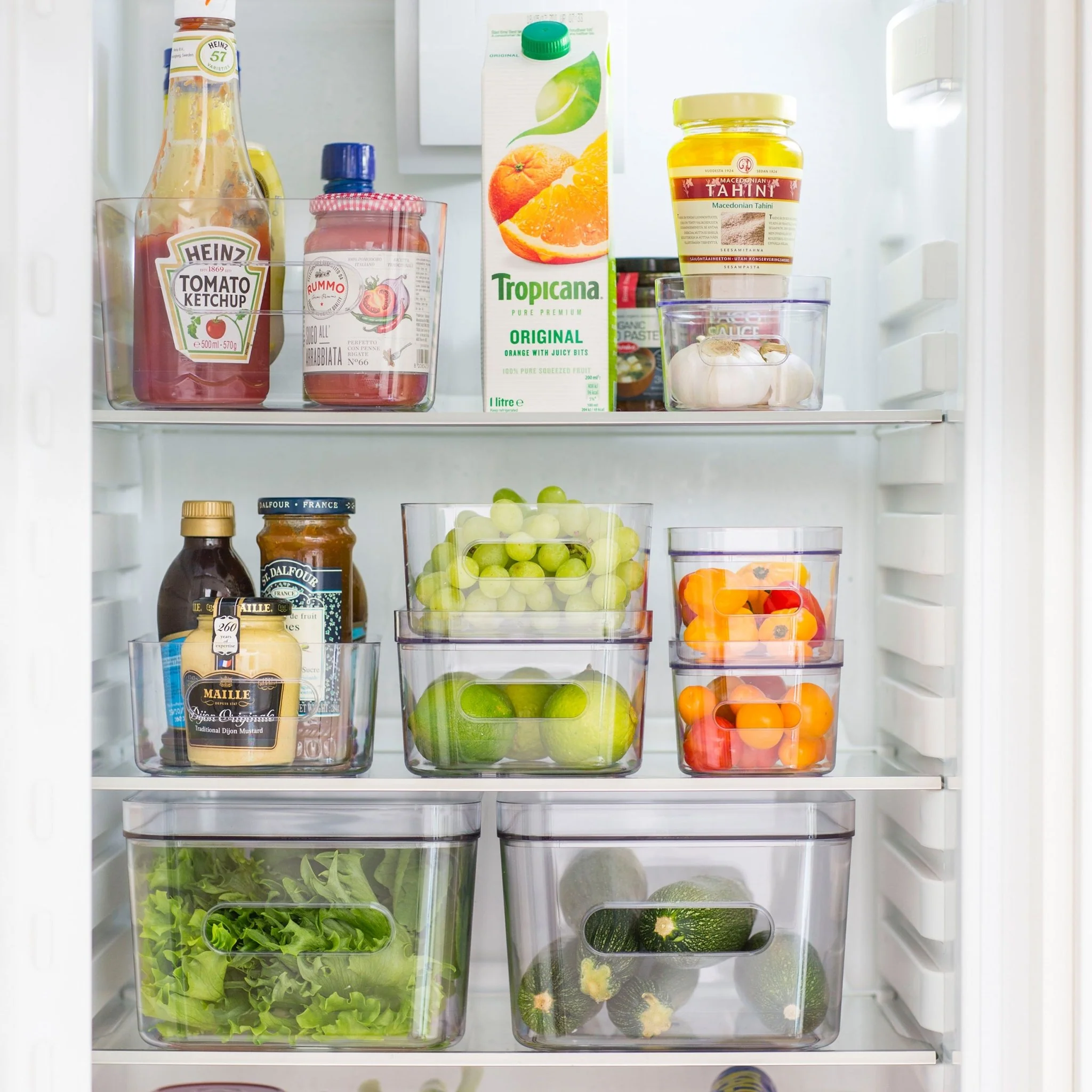 Large Clear Stacking Lidded Fridge Storage Box - Image 6