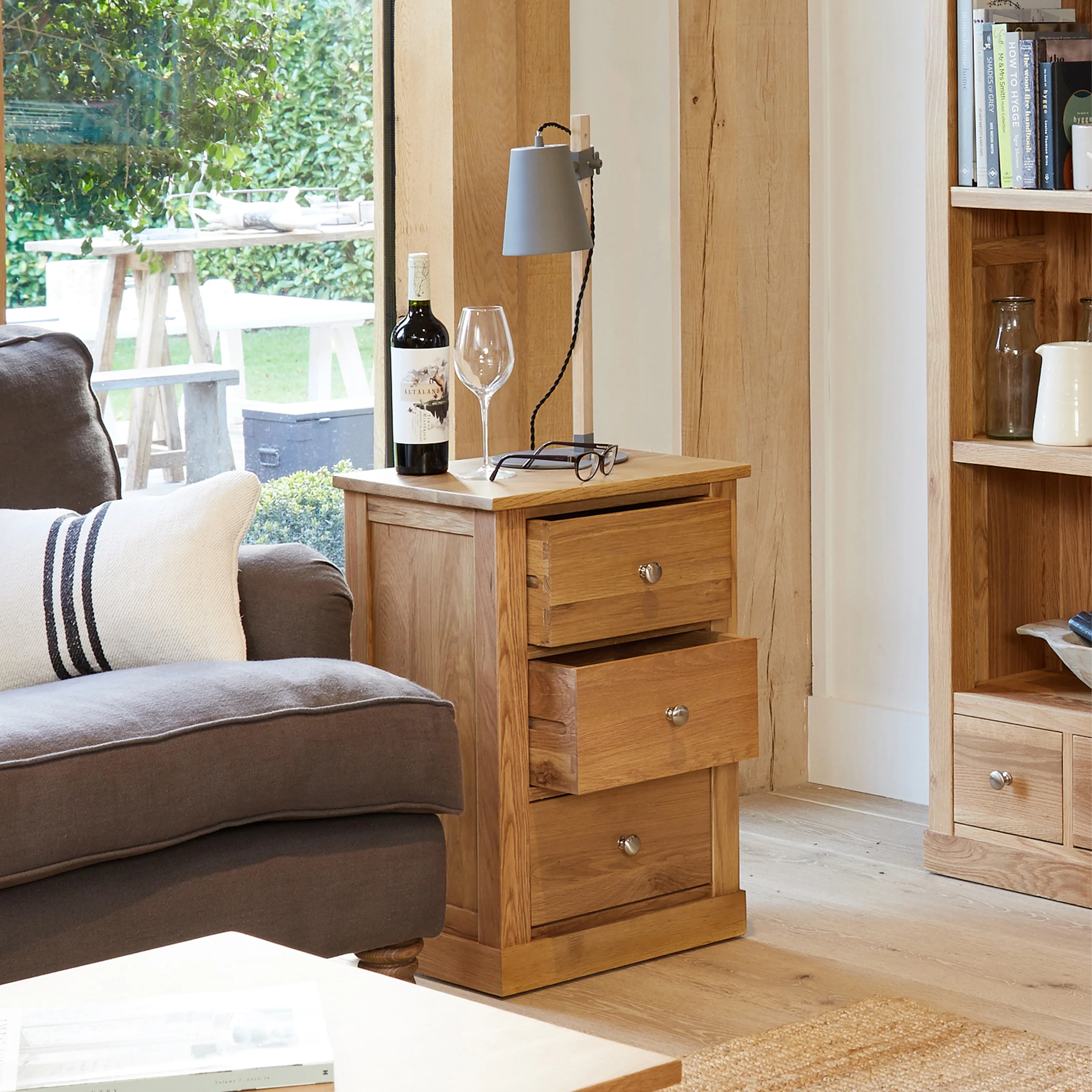 Three Drawer Lamp Table Mobel - Image 2