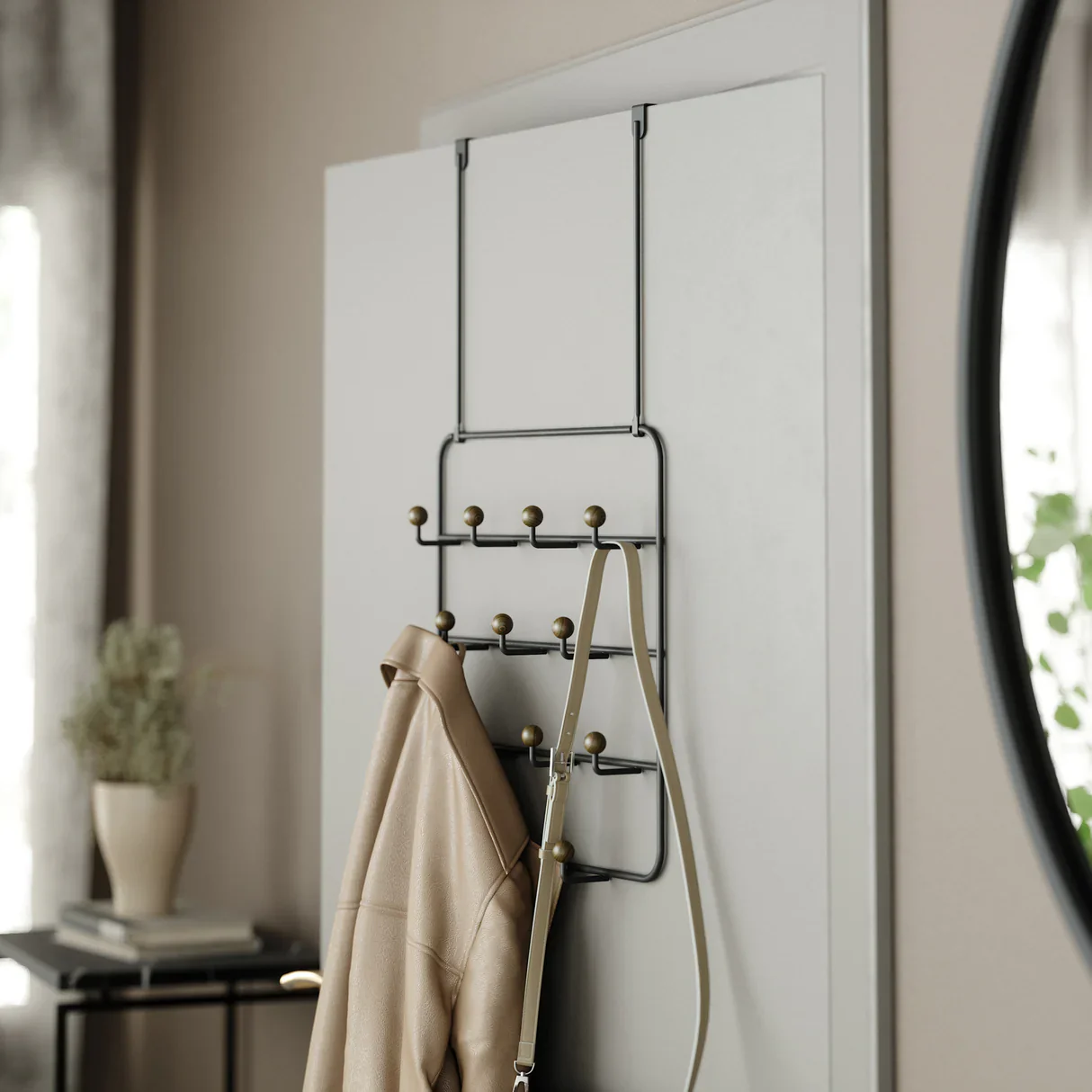 Wall Mounted / Over Door Multi Hook Organiser - Estique - Image 2